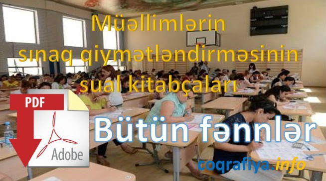 Müəllimlərin sınaq qiymətləndirməsinin sual kitabçalar