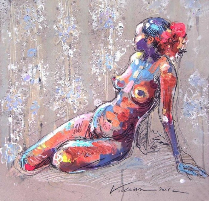 Городские пейзажи и цветочные женщины. Raluca Vulcan цветочные женщины