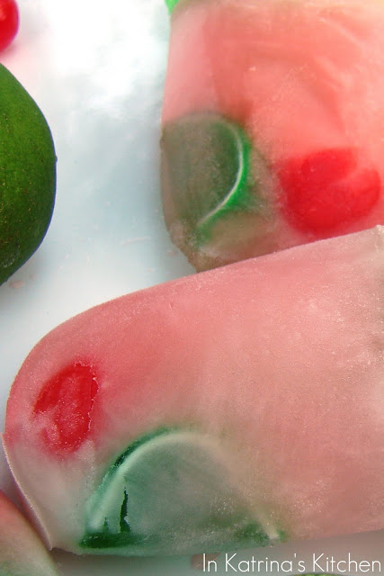 Cherry Lime Popsicles Kid-Friendly #recipe from @KatrinasKitchen