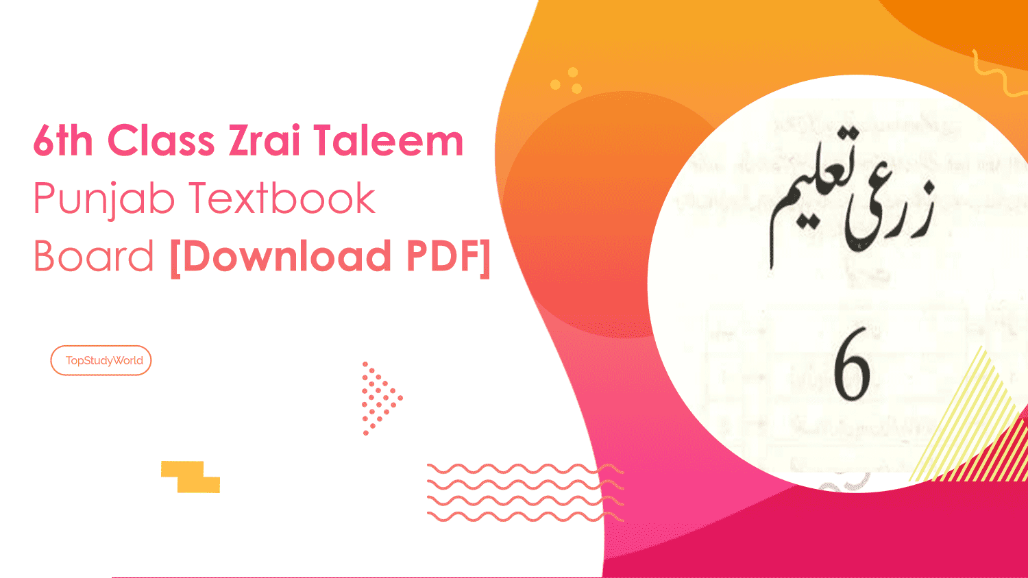 6th Class Zrai Taleem Punjab Textbook Board [Download PDF]