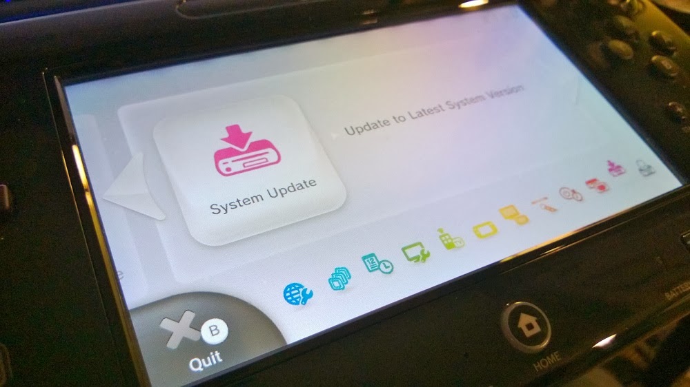 Nova atualização de firmware para o Wii U já está disponível Nintendo