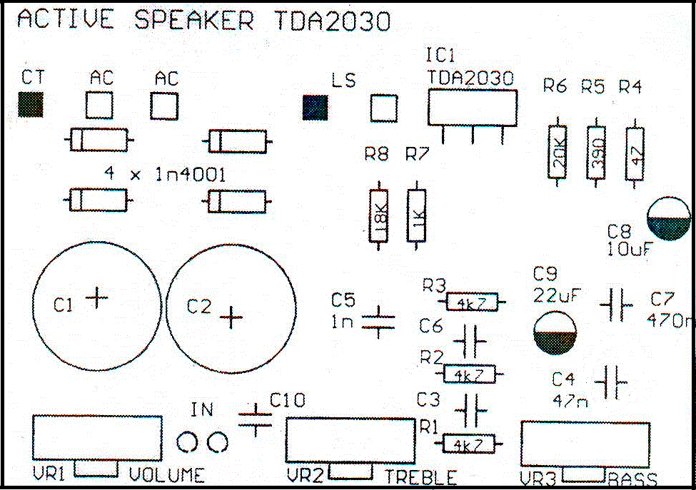 TDA2030 complete tone control 