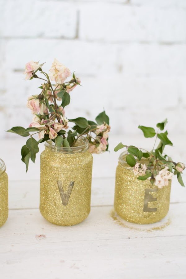 Botes cristal purpurina diy