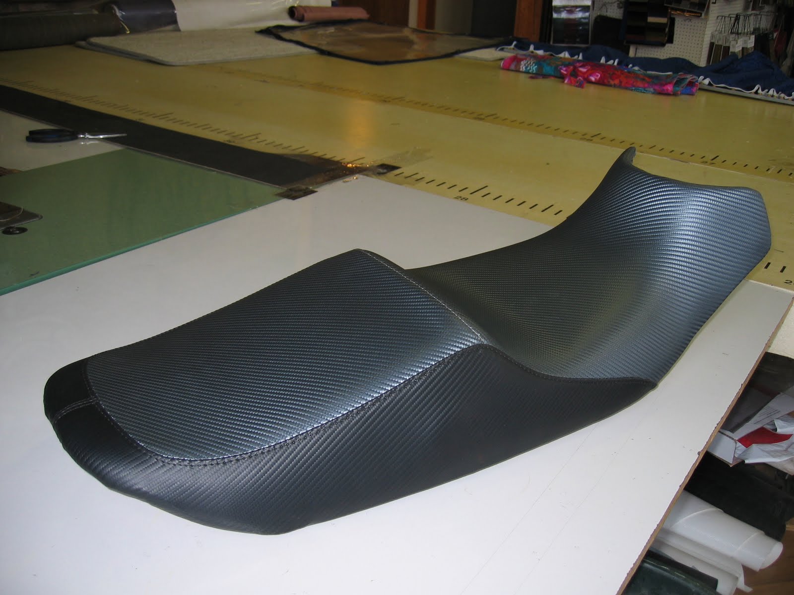 Homestyle Custom Upholstery and Awning Carbon Fiber Bike Seat