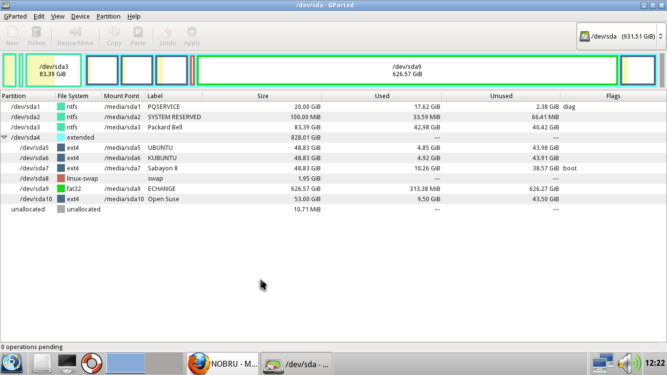 installation d'os Linux existante