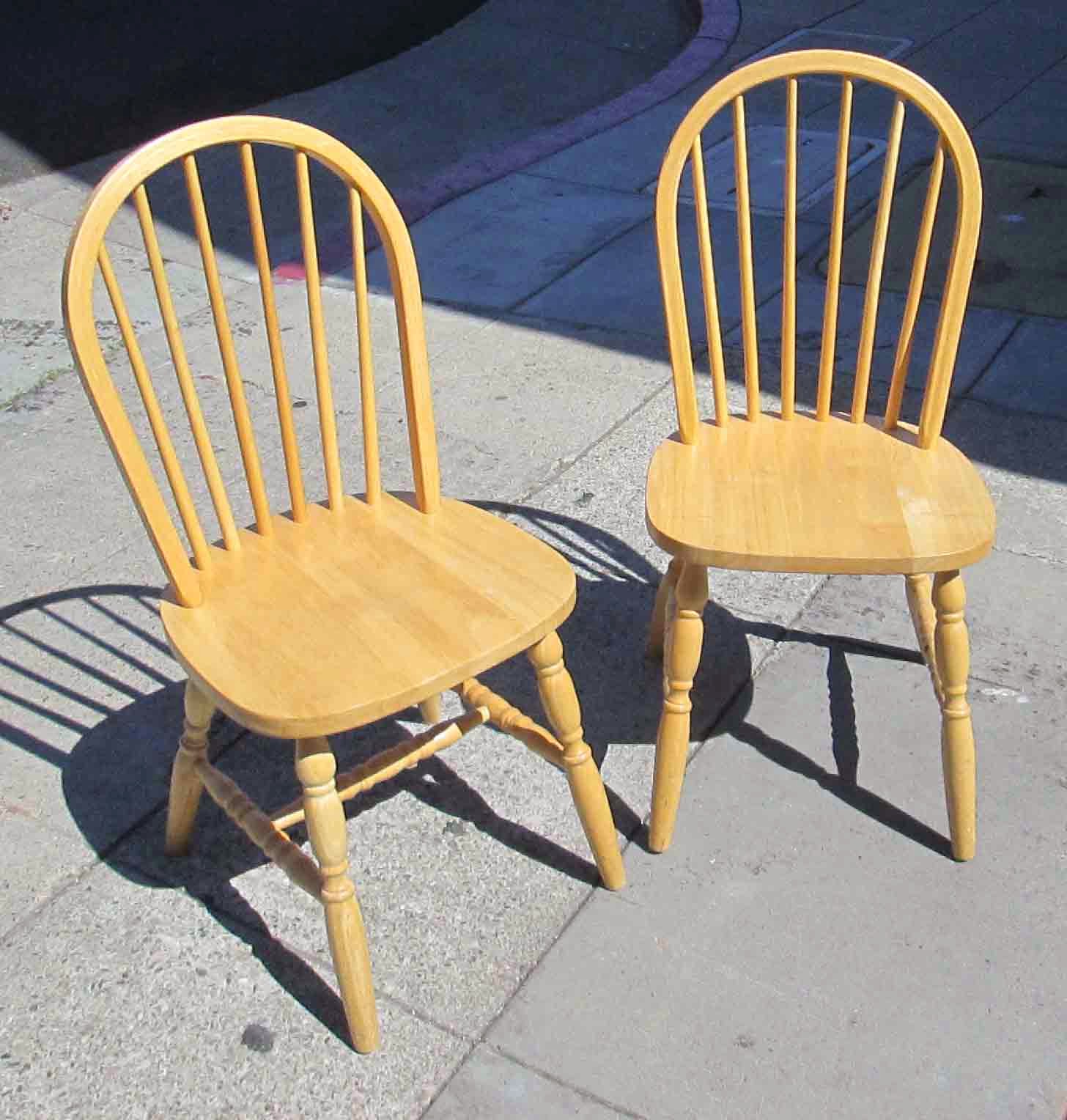 UHURU FURNITURE & COLLECTIBLES SOLD Pair of Blond Dining Chairs 30