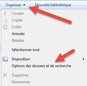 Options des dossiers