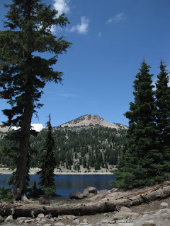 View of Lake Helen from our picnic table, Lassen Volcanic National Park, California