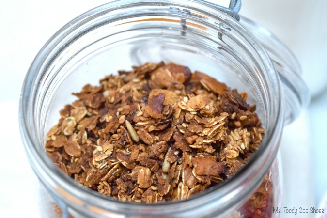Homemade Granola: Delicious, healthy, and economical. Mixes up in a few minutes | Ms. Toody Goo Shoes #granola