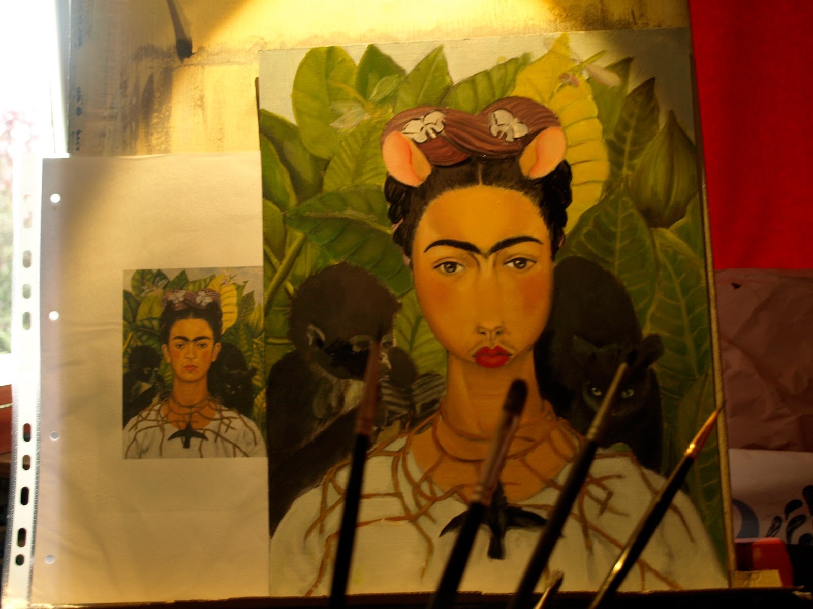Autoportrait Au Collier Dépines Et Colibri