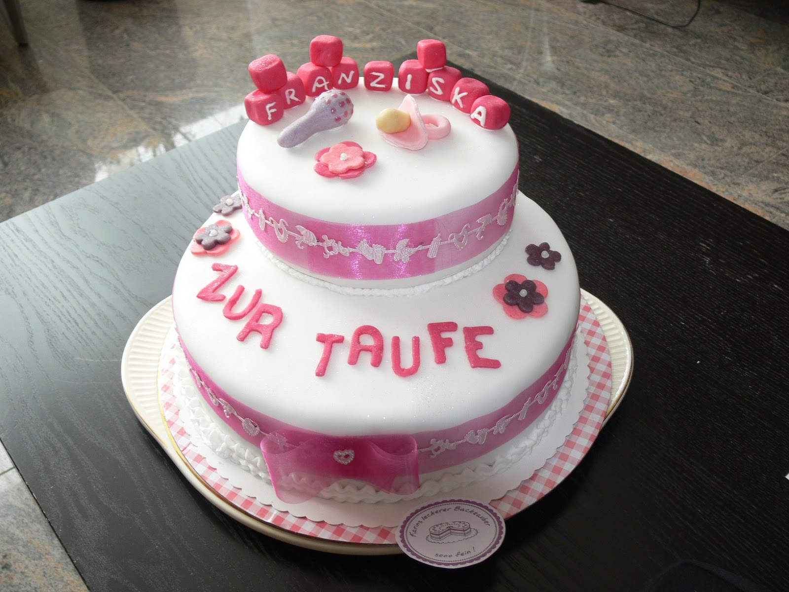 Karins leckerer Backzauber: Tauftorte &amp;quot;Franziska&amp;quot;