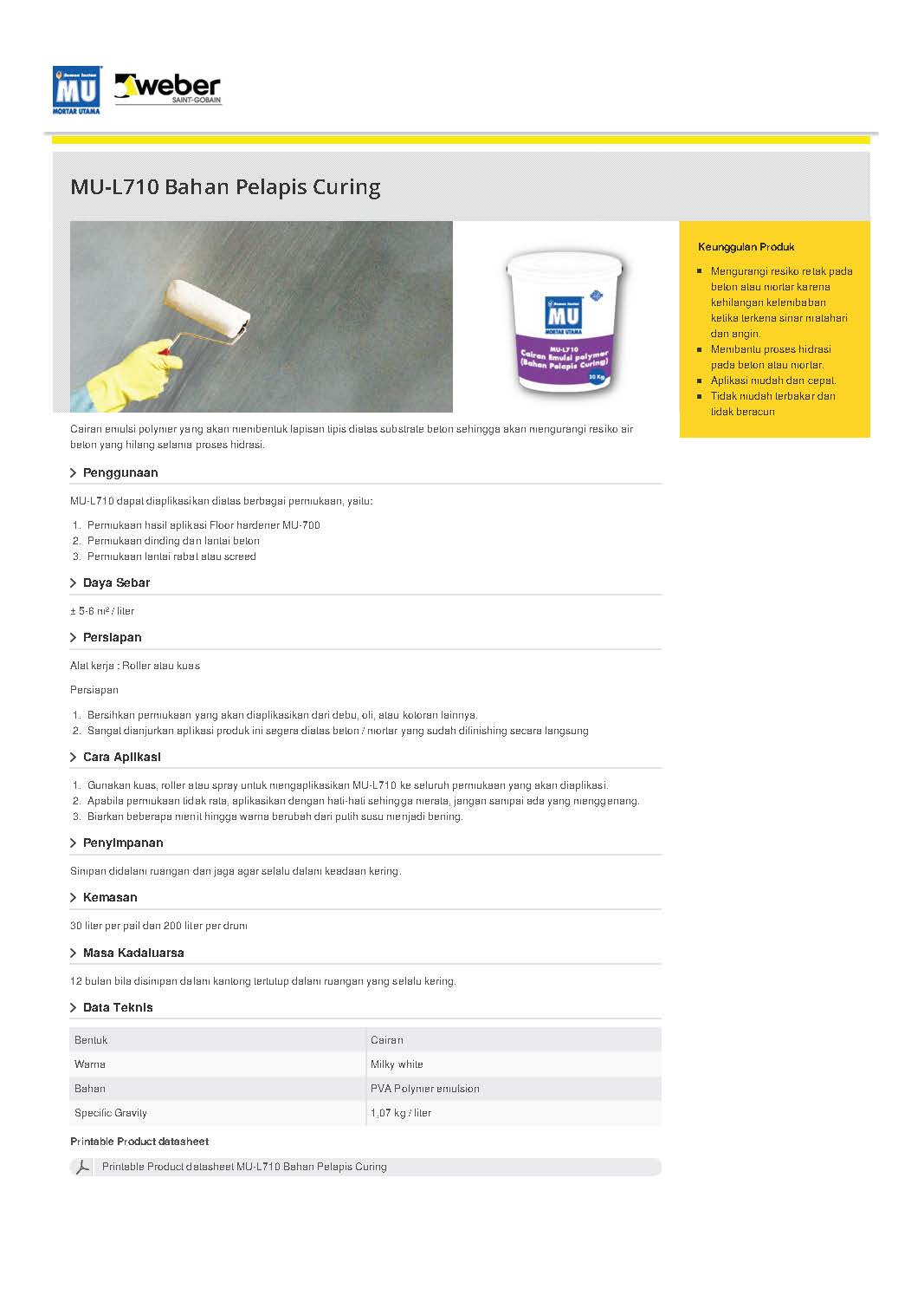 Brosur Semen Instan MUMortar Utama