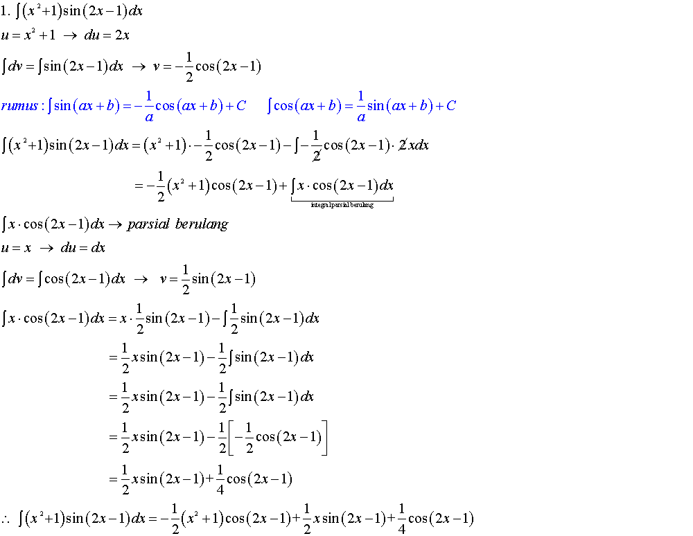 Contoh Soal Integral Berulang