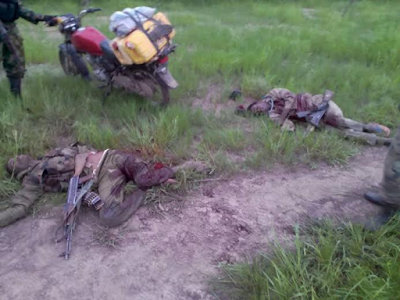 5 Graphic Photos: Army troops ambush Boko Haram Terrorists crossing into Sambisa Forest