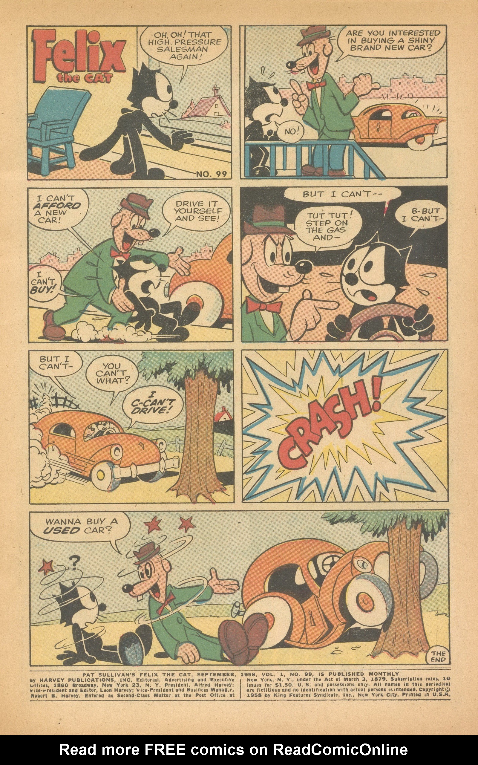 Read online Felix the Cat (1955) comic -  Issue #99 - 3
