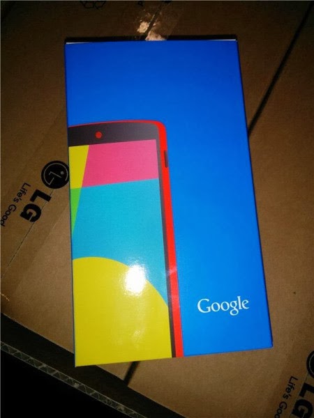 Nexus 5, Αποκάλυψη συσκευασίας σε κόκκινο χρώμα