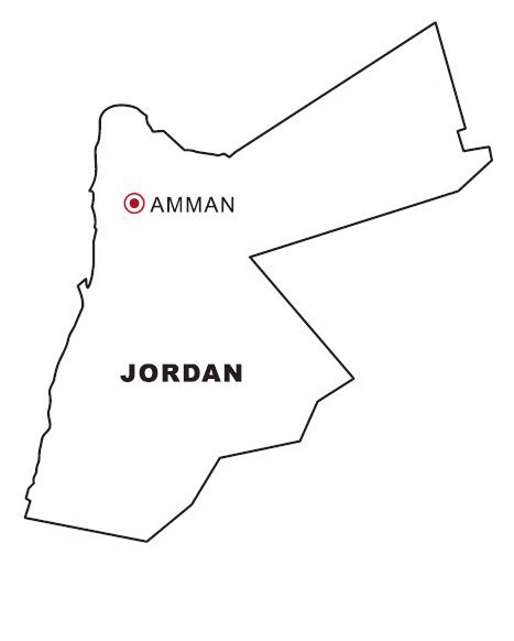 Map of Jordan coloring | COLOR AREA