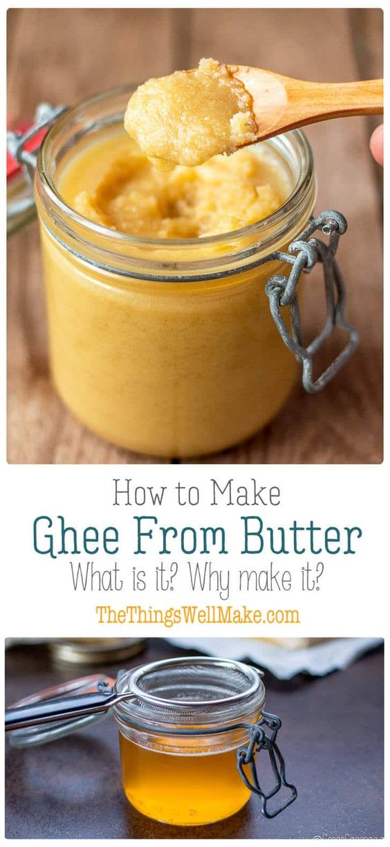 With its high smoke point, ghee is great for frying and for using in paleo recipes. Learn how to make ghee from butter quickly and easily. #thethingswellmake #miy #ghee #butter #clarifiedbutter #paleo #fromscratch #healthyfats #healthyfood #healthyrecipes #indianfood #condiments