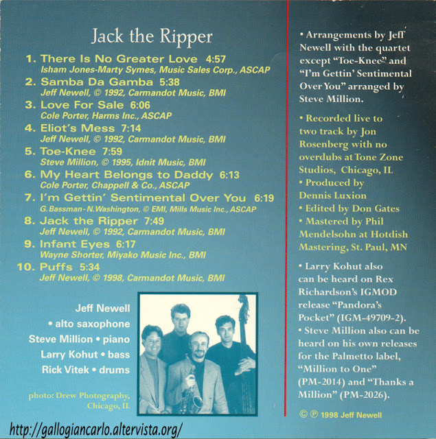 Jeff Newell Quartet - Jack The Ripper