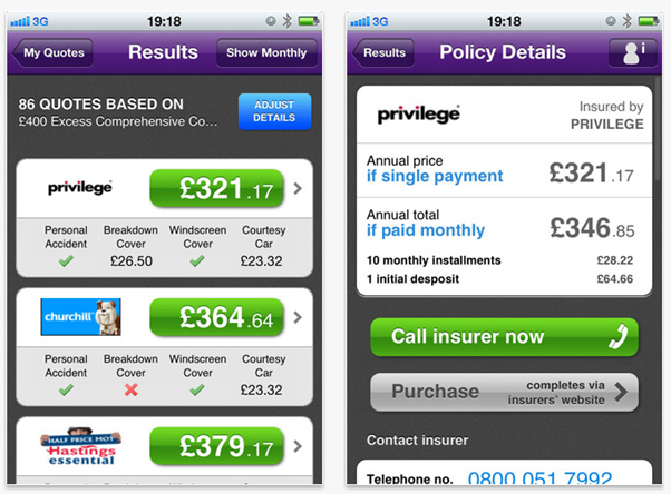 MoneySupermarket App : Compare Auto Insurance Quotes