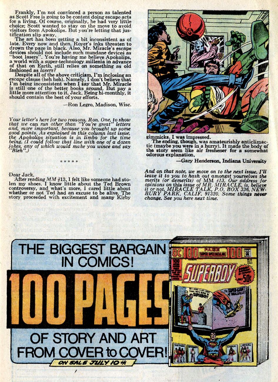 Read online Mister Miracle (1971) comic -  Issue #16 - 32