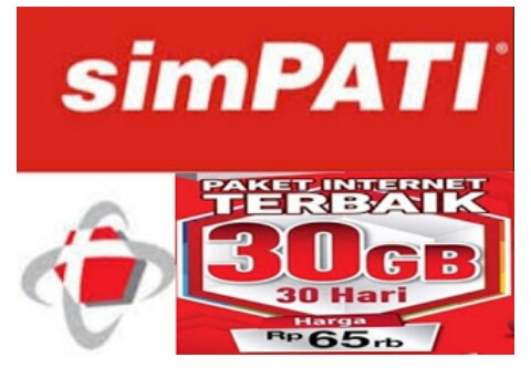 Cara Paket Simpati 65rb kuota 30Gb