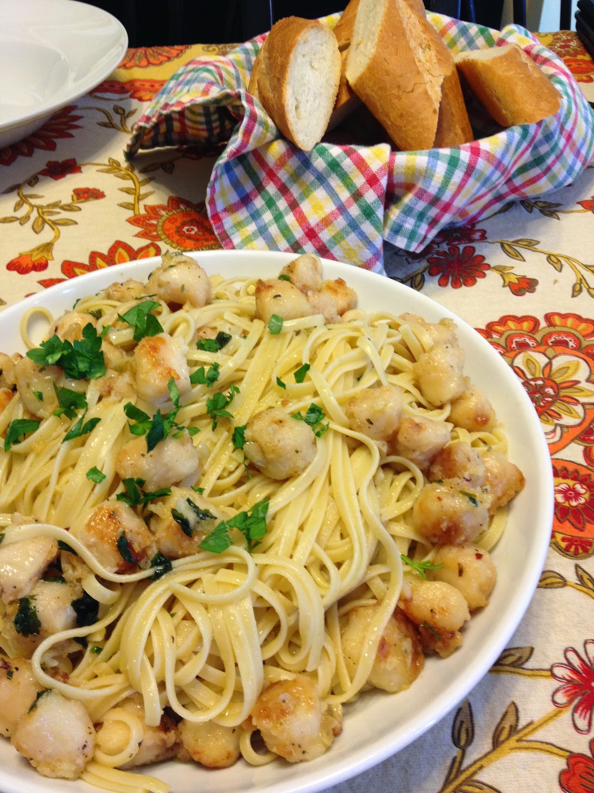 Bay Scallops and Linguine The Bee Skep