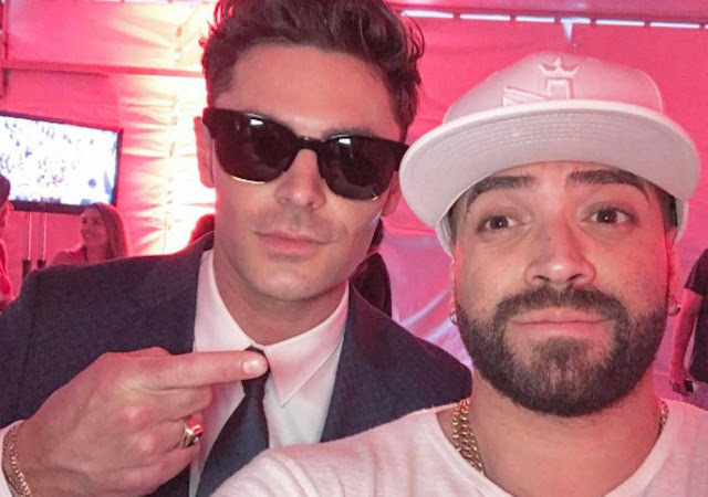 Nacho disfrutó con Zac Efron en el estreno de Baywatch en Miami