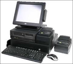 Cash register connected to computer Outlet
