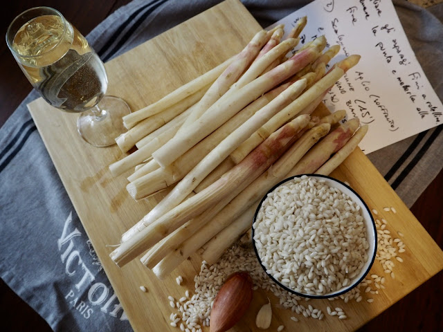 Italské risotto (rizoto) s bílým chřestem 