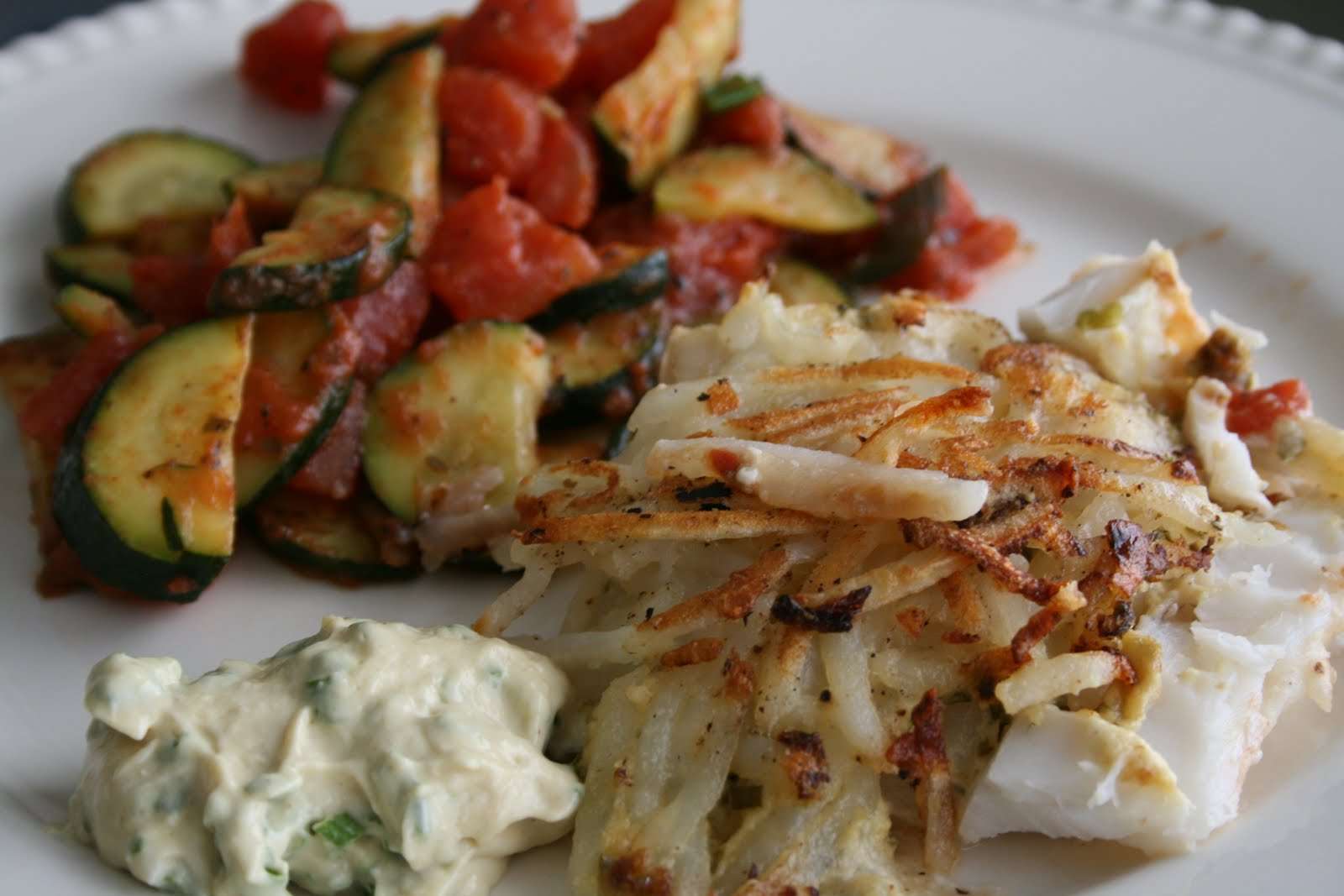 But what's for my dinner? PotatoCrusted Cod with Horseradish Sauce