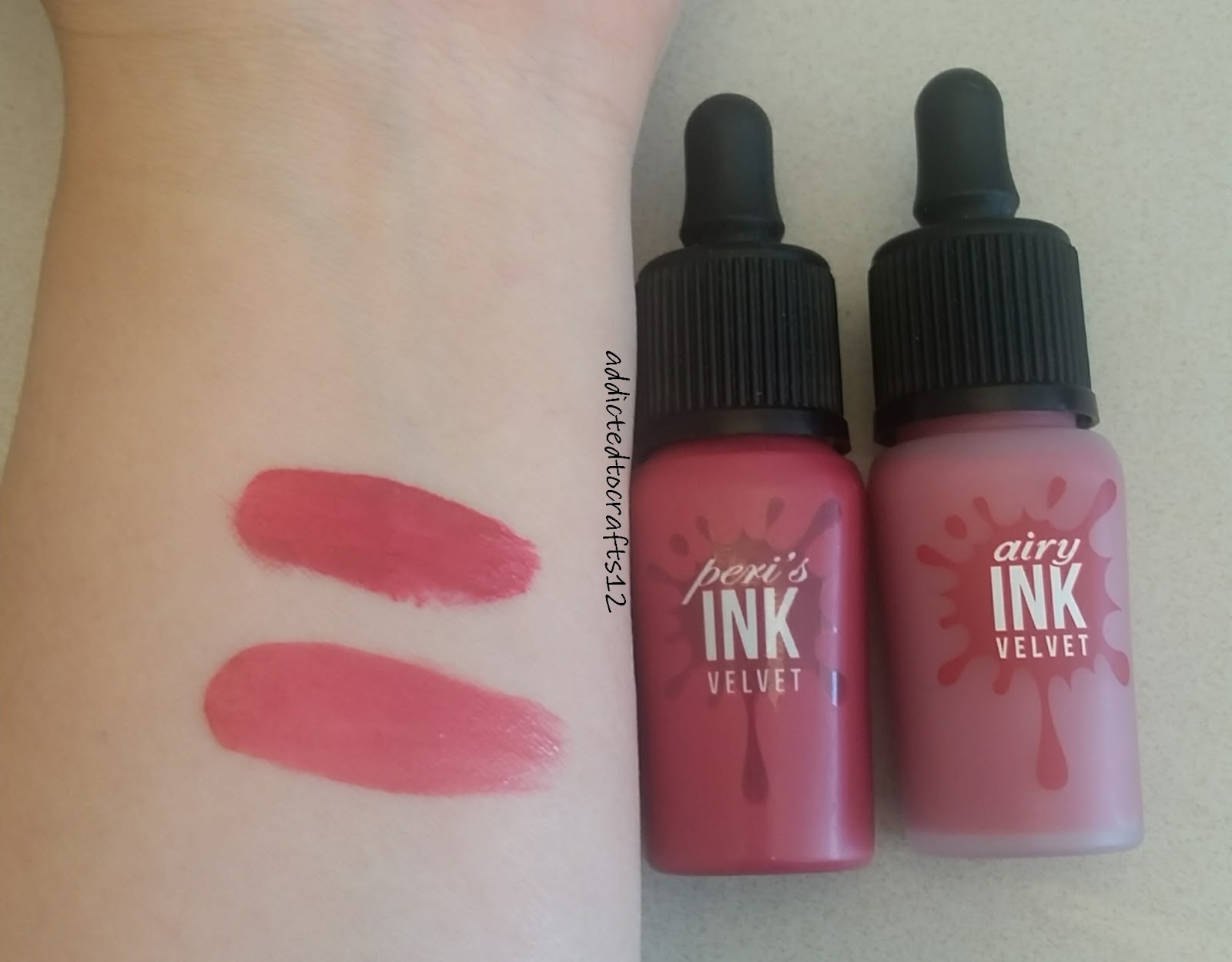 Crafting Deeds and Much Ramblings Peripera Peri's Ink Velvet vs Airy