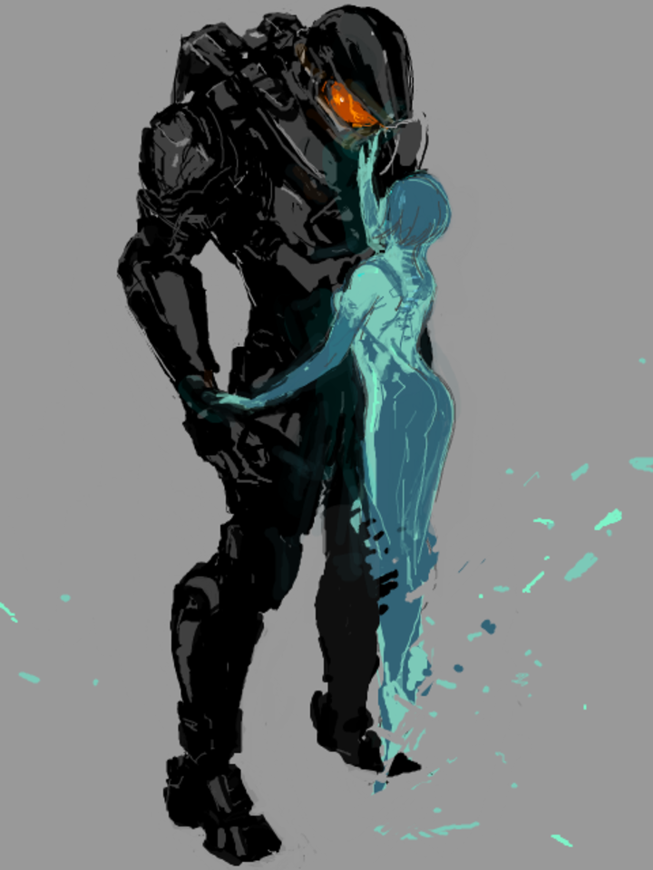 Master Chief and Cortana, the Dream Team.