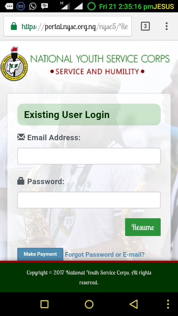 NYSC Registration How to Pay for Your NYSC Call up Letters Online