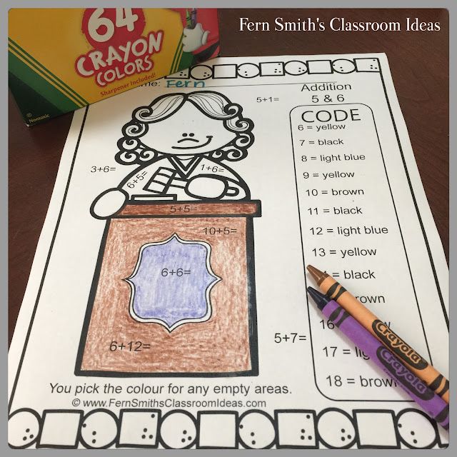 An Entire New Line of Color By Numbers to Match Your Careers or Community Helper Units, Addition, Subtraction, Multiplication and Division. By Fern Smith's Classroom Ideas