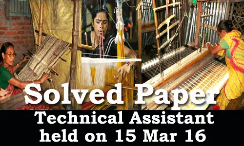 Kerala PSC - Solved Paper Technical Assistant (KHADI) held on 15 Mar 2016