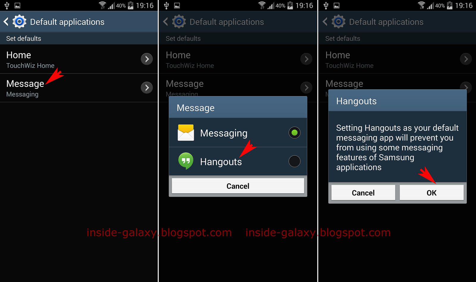 Inside Galaxy Samsung Galaxy S4 How to Enable SMS Messages in