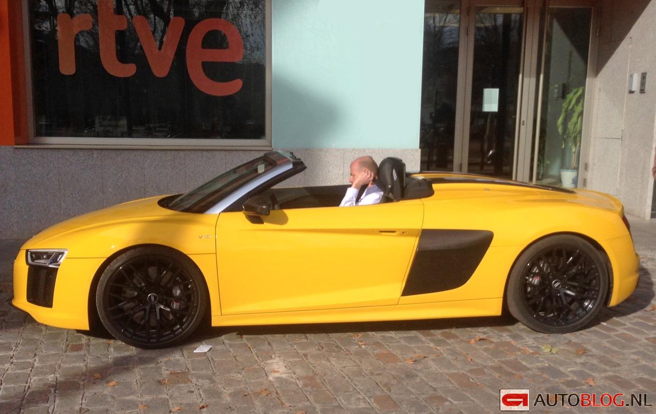 New Audi R8 V10 Plus Spyder Spotted In Bright Yellow