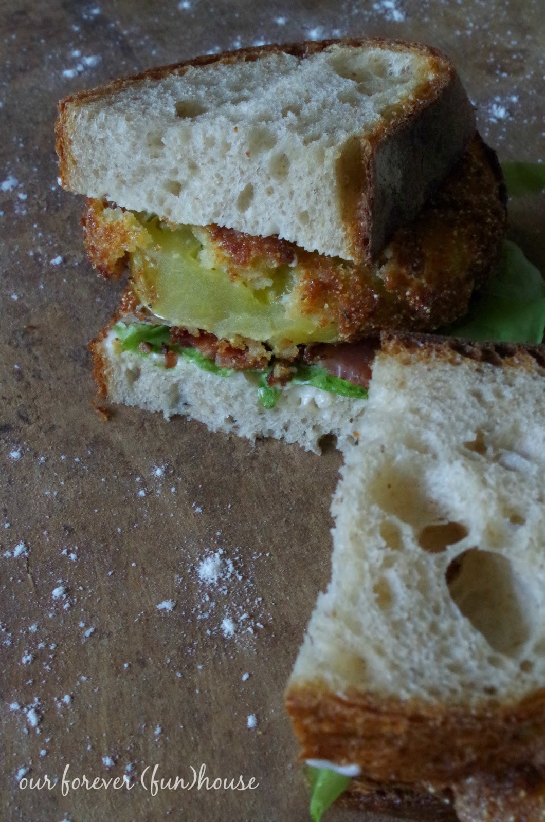 our forever (fun)house Bacon, Lettuce and Fried Green Tomato