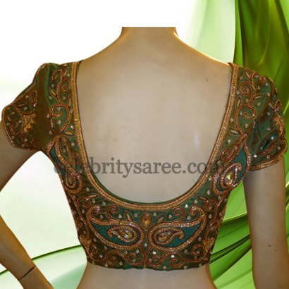 Zardosi Bridal Blouse Design from celebritysaree.com