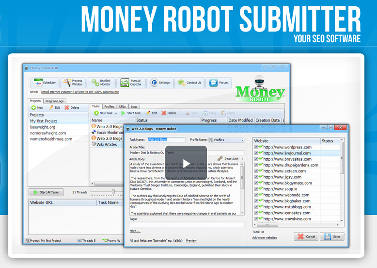 How to use qr codes Money Robot for your link building