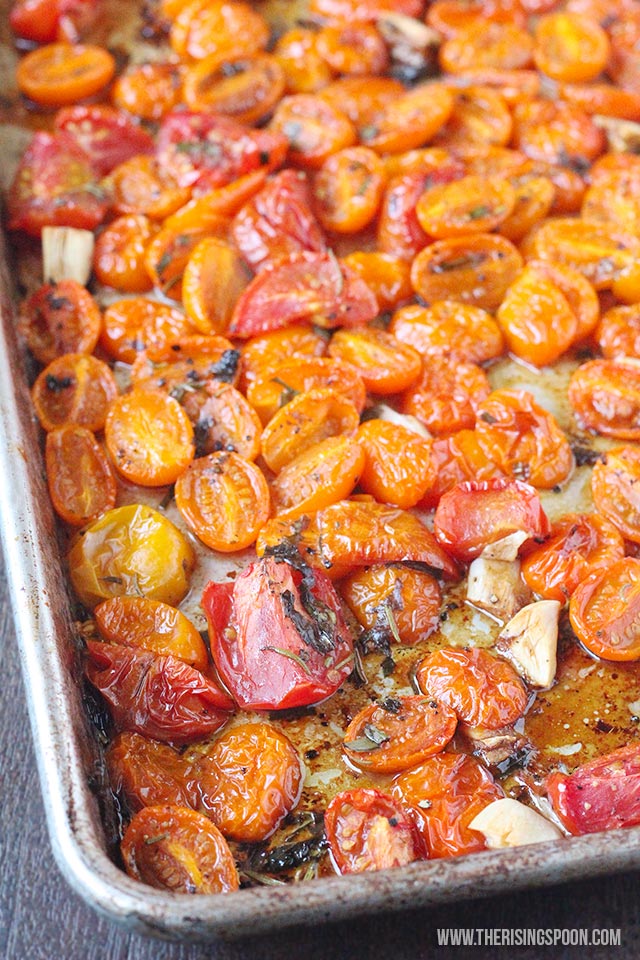 Roasted Tomatoes with Fresh Herbs & Garlic The Rising Spoon