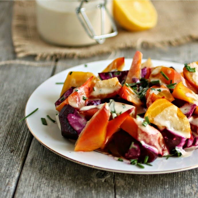 Roasted Beets with Tahini Sauce