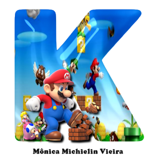 Abecedario 3D de Super Mario Bros. Super Mario Bross 3D Alphabet.