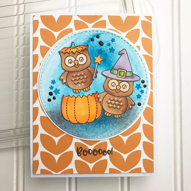 Sunny Studio Stamps: Sunny Saturday Happy Owl-o-ween Card Share by Teri