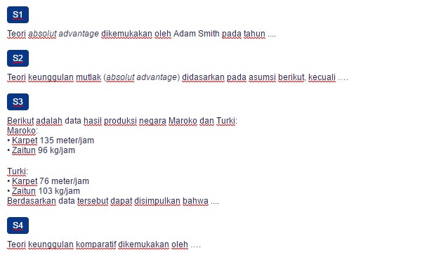 Contoh Soal Teori Perdagangan Internasional