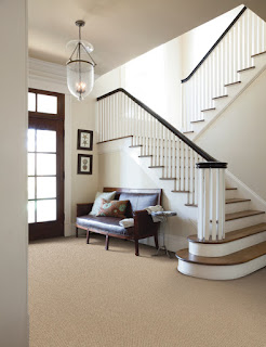 An entryway floor is welcoming and practical.