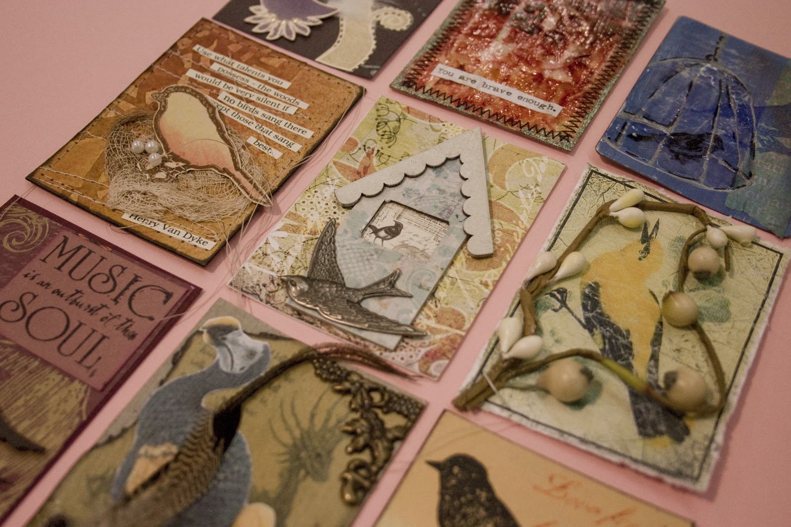 NZ Scrapbook NewZ Artist Trading Card Swap Seasons theme