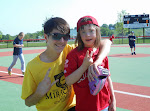 Chloe batting Miracle League 2013 without a tee!!