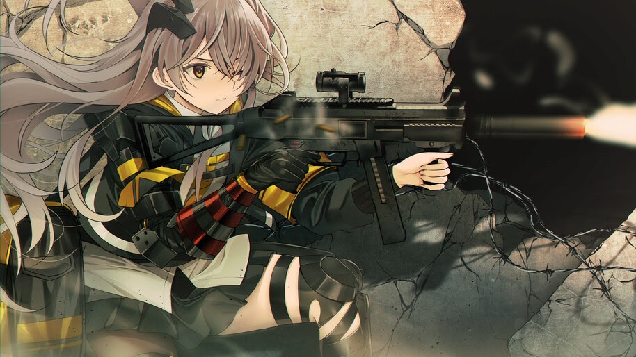 Anime, Girls Frontline, Shooting, Guns, UMP45, 4K, #6.1074